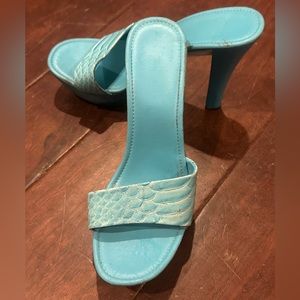 Aqua blue heels